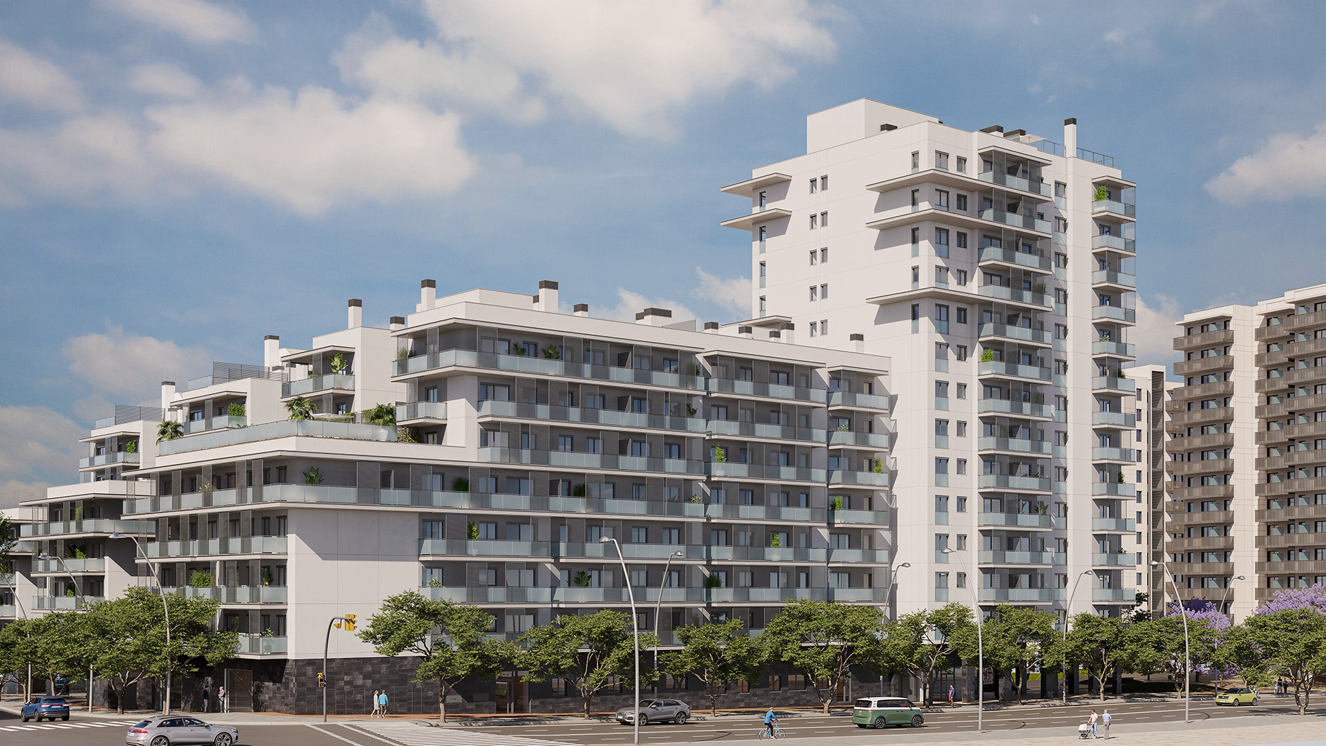 Apartamentos en un nuevo complejo residencial en L'Hospitalet de Llobregat №55987